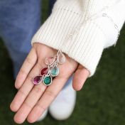 魔法の雨粒誕生石ペーパークリップネックレス［スターリングシルバー］