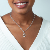 蟹座・星座ペーパークリップ ネックレス [スターリングシルバー]