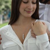 真珠名入れネックレス［スターリングシルバー］