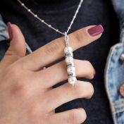 真珠名入れネックレス［スターリングシルバー］