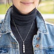 真珠名入れネックレス［スターリングシルバー］