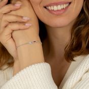 まばゆい愛の誕生石ブレスレット［スターリングシルバー］