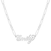 グラムペーパークリップ名入れネックレス［スターリングシルバー］