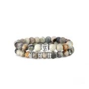 ジャスパーレーデイスサイン入れ名入れブレスレット［スターリングシルバー］