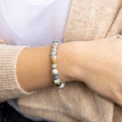 ジャスパーレーデイスサイン入れ名入れブレスレット［スターリングシルバー］