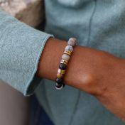 ピカソジャスパーレディース名入れブレスレット[１８Kゴールドヴェルメイユ]