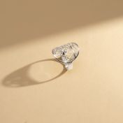 お好きな場所の地図リング[スターリングシルバー］