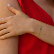 まばゆい愛 誕生石ブレスレット [ゴールドメッキ]