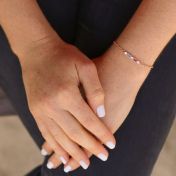 まばゆい愛 誕生石ブレスレット [ローズゴールドメッキ]