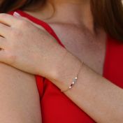 まばゆい愛 誕生石ブレスレット [ローズゴールドメッキ]