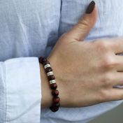 Tiger Eye Women Name Bracelet with Children's Names
