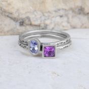 愛のリング・槌目仕上[スターリングシルバー]