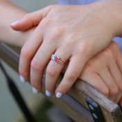 愛のリング[ローズゴールドメッキ]