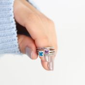 愛のリング・槌目仕上[スターリングシルバー]