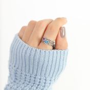 愛のリング・槌目仕上[スターリングシルバー]