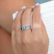 愛のリング・槌目仕上[スターリングシルバー]