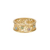 ファミリールーツ誕生石リング　[18Kゴールドメッキ]