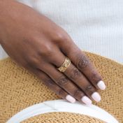 ファミリールーツ誕生石リング　[18Kゴールドメッキ]