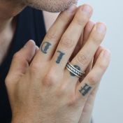 Men's Ring with Engraving in 925 Sterling Silver