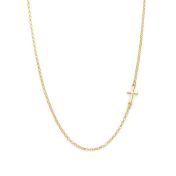 横向き十字架 ネックレス [18Kゴールドメッキ]