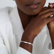 ヘリンボーン誕生石ブレスレット［スターリングシルバー］