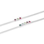 ヘリンボーン誕生石ブレスレット［スターリングシルバー］