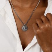 コーディネート付きコンパスレーデイスネックレス　[スターリングシルバー]