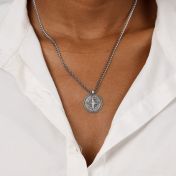 コーディネート付きコンパスレーデイスネックレス　[スターリングシルバー]