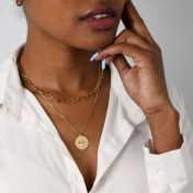 コーディネート付きコンパスレーデイスネックレス　[１８Kゴールドメッキ]