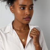 コーディネート付きコンパスレーデイスネックレス　[１８Kゴールドメッキ]