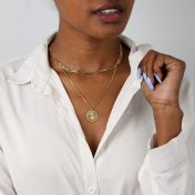 コーディネート付きコンパスレーデイスネックレス　[１８Kゴールドメッキ]