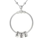 ファミリーサークル名入れネックレス[スターリングシルバー]