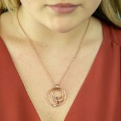 愛の世界誕生石ネックレス［ローズゴールドメッキ］