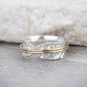 ファミリーサークル・スピナーリング[スターリングシルバー] - 2つのスピナー