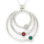 愛の世界誕生石ネックレス［スターリングシルバー］