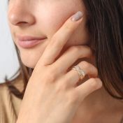 ファミリーサークル・スピナーリング[スターリングシルバー・10K金] - 3つのスピナー