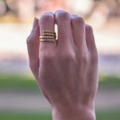 白鳥の名入れリング・４つの名前 [１８Kゴールドヴェルメイユ]