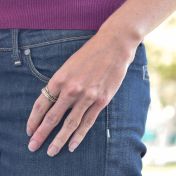 黒いファミリーサークル・スピナーリング[スターリングシルバー] ・3スピナー