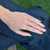 黒いファミリーサークル・スピナーリング[スターリングシルバー] ・3スピナー