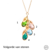 魔法の雨粒イニシャルネックレス[ローズゴールドメッキ]