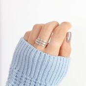 白鳥の名入れリング・3つの名前 [スターリングシルバー]