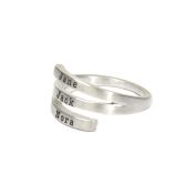 白鳥の名入れリング・3つの名前 [スターリングシルバー]