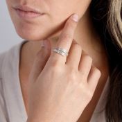 白鳥の名入れコーディネート付きリング［スターリングシルバー］