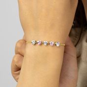 タリサハート誕生石ブレスレット［１８Kゴールドメッキ］