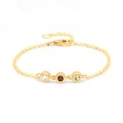魔法のスターズ誕生石ブレスレット［１８Kゴールドメッキ］