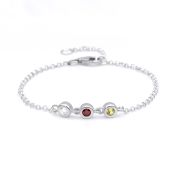 魔法のスターズ誕生石ブレスレット［スターリングシルバー］