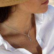 タリサ・スターネックレス・垂直ドロップ[スターリングシルバー]