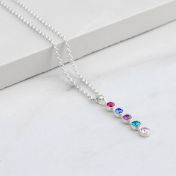 タリサ・スターネックレス・垂直ドロップ[スターリングシルバー]