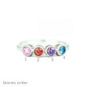 タリサ・スターズ誕生石リング[スターリングシルバー]