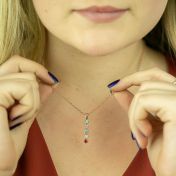 タリサ・スターネックレス・垂直ドロップ[ローズゴールドメッキ]